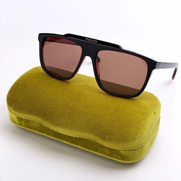 NEW GUCCI GG1039S 003 Black/Brown Aviator Plastic Men Sunglasses